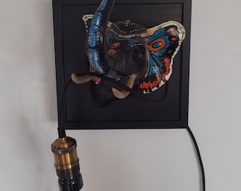 Handmade Ceramic Elephant Lamp – Artistic Wall Sconce – Unique Decorative Lamp – Creative and Colorful Design