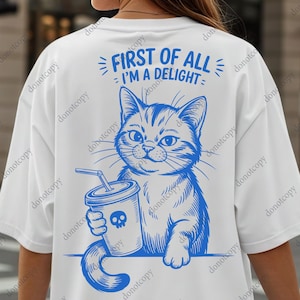 First of All I&#39;m a Delight Sarcastic PNG Files, Funny Opossum PNG, Angry Possum Png, Vintage Shirt Retro Sublimation Design, Png Download