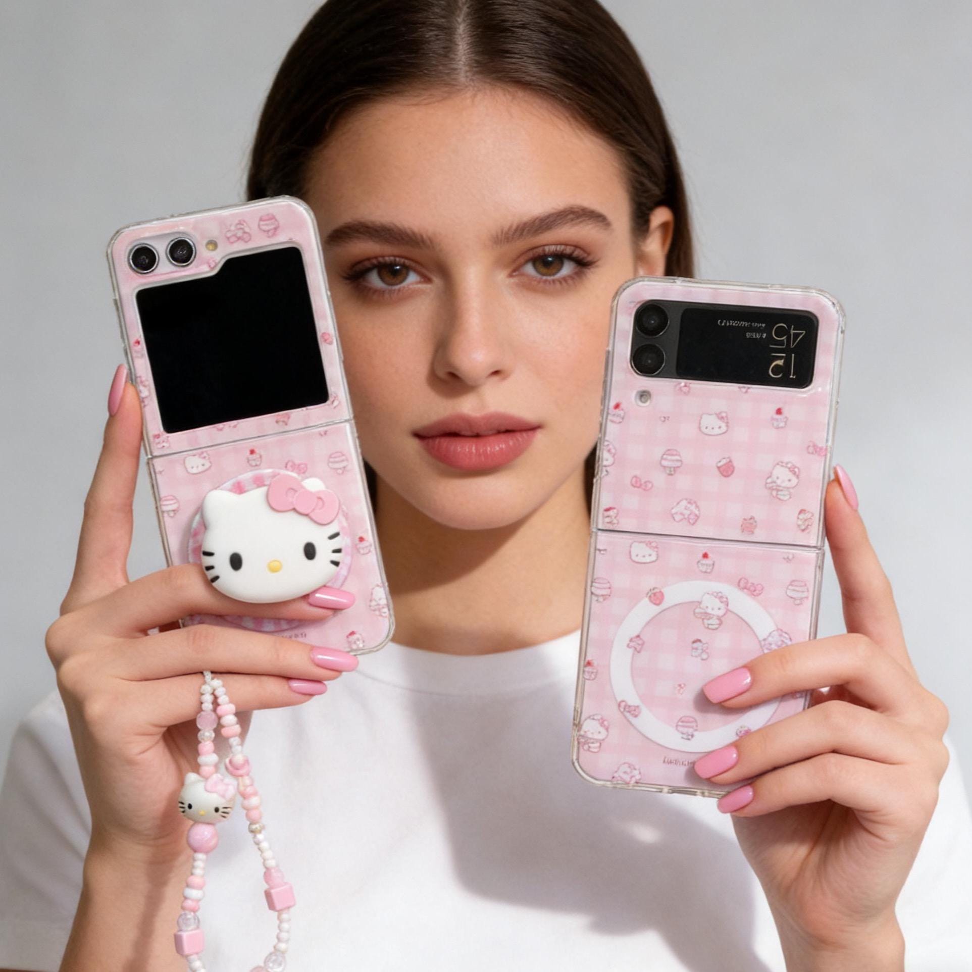 Hello Kitty Samsung Z Flip Case - Adorable Pink Mobile Cover With