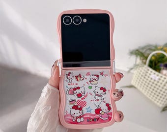 Cute Strawberry Apple Hello Kitty Case With Detachable Lanyard