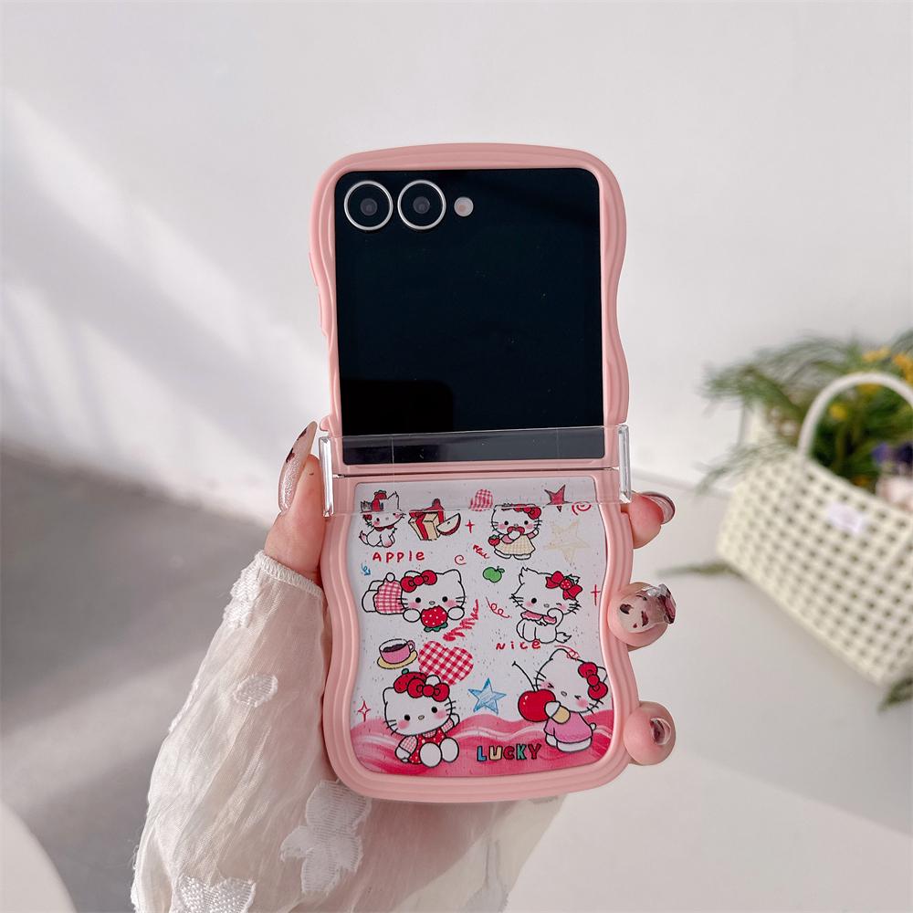 Cute Strawberry Apple Hello Kitty Case With Detachable Lanyard