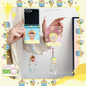 Crybaby Coconut Transparent Samsung Z Flip Phone Case  Phone Protective Cover