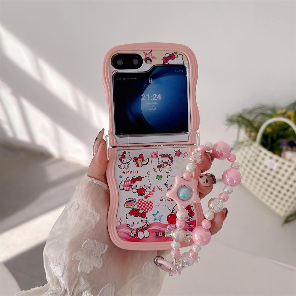 Cute Strawberry Apple Hello Kitty Case With Detachable Lanyard