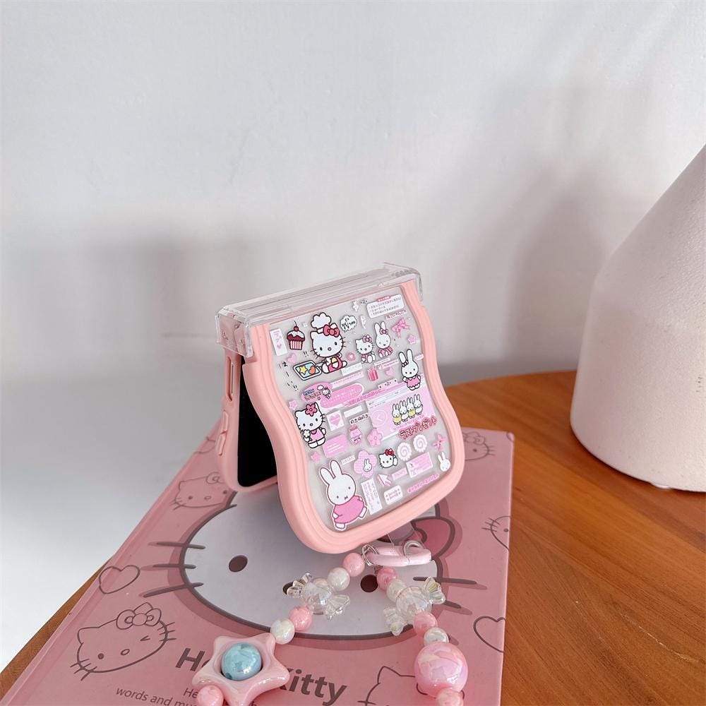 Cute Strawberry Apple Hello Kitty Case With Detachable Lanyard