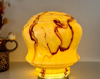 Vintage marbled opaline glass shade