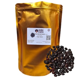 Organic Nigerian Palm Kernel Seeds, Cracked, Raw, FOR DIY SKINCARE (1 lb)