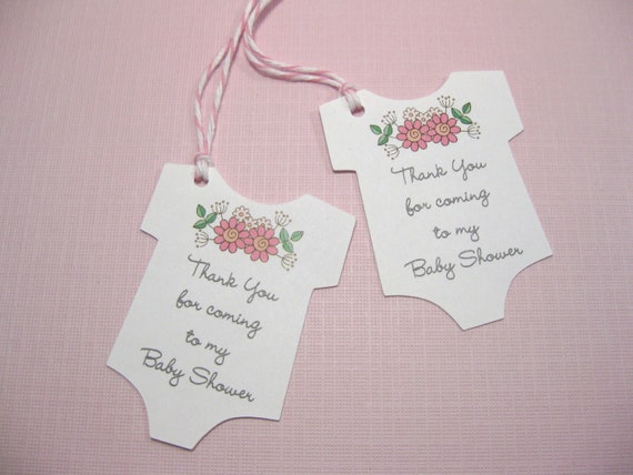 baby shower onesie favor tags