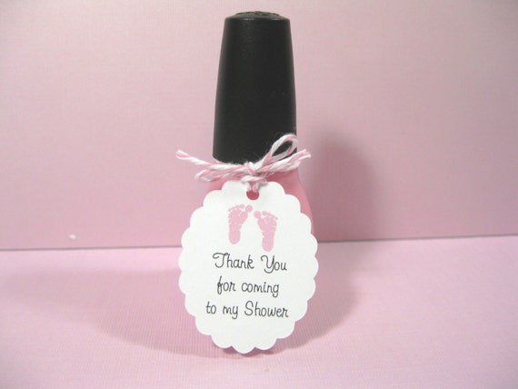 Baby shower nail cheap polish favor tags