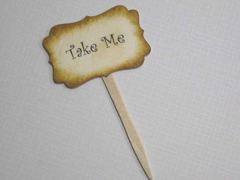 10 Take Me Cupcake Toppers Cupcake Picks Wedding Etsy