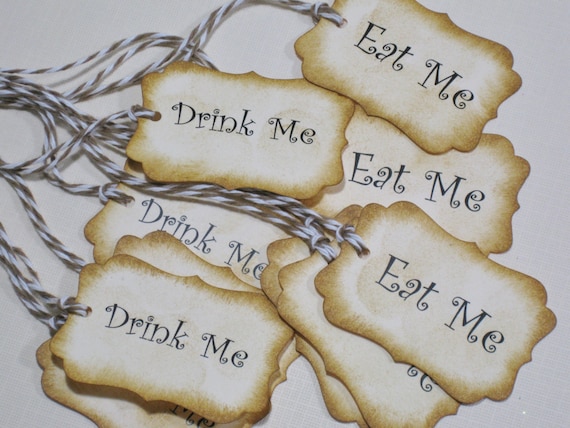 Eat Me and Drink Me Tags