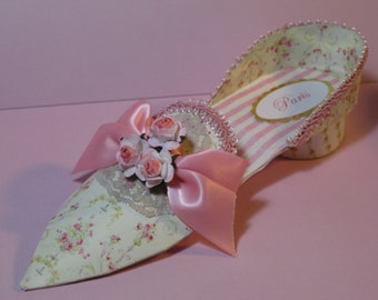 Wedding Favor Box Marie Antoinette Paper Shoe Favor Box - Paris Wedding - Shoe Favor Boxes - Paper Shoe Gift Box - Brides maid gift