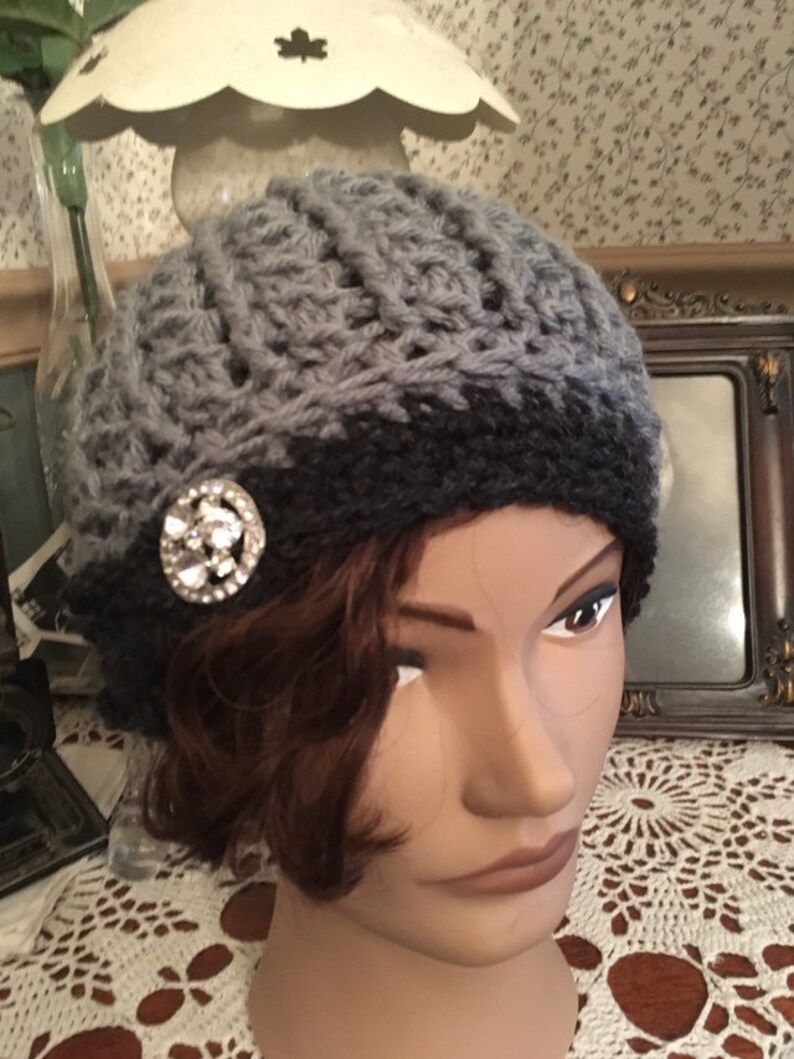 Rolled Brim Cloche Hat