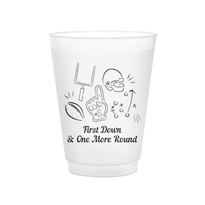Football Cups | Tailgate Cups | Frosted & Shatterproof | Custom Party Item | Tailgate Item