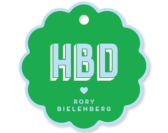 Personalized Birthday Gift Tags | Custom Name Tags for Party Favors, Presents & Celebrations