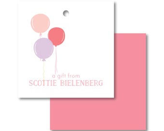 Personalized Birthday Gift Tags | Custom Name Tags for Party Favors, Presents & Celebrations
