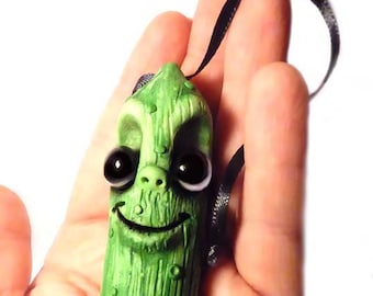 Happy Christmas Pickle Ornament - German Tradition - Christmas Ornament