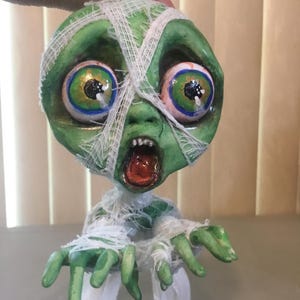 Halloween Ornament Mummy Zombie - Halloween Decoration - MADE TO ORDER - image 3