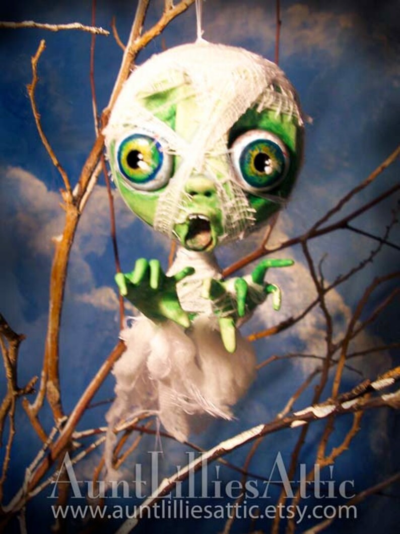 Halloween Ornament Mummy Zombie - Halloween Decoration - MADE TO ORDER - image 4
