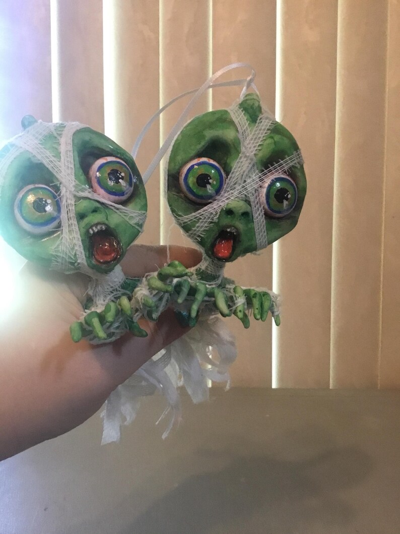 Halloween Ornament Mummy Zombie - Halloween Decoration - MADE TO ORDER - image 10