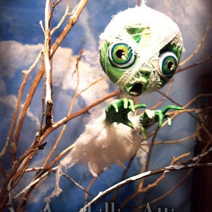 Halloween Ornament Mummy Zombie - Halloween Decoration - MADE TO ORDER - image 1