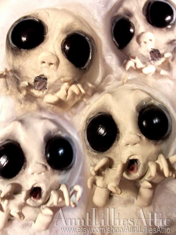 Ghost Doll Halloween Ornament - MADE TO ORDER - Halloween Decoration -