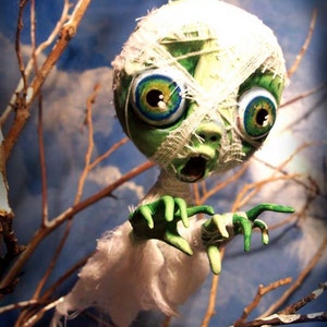 Halloween Ornament Mummy Zombie - Halloween Decoration - MADE TO ORDER - image 6