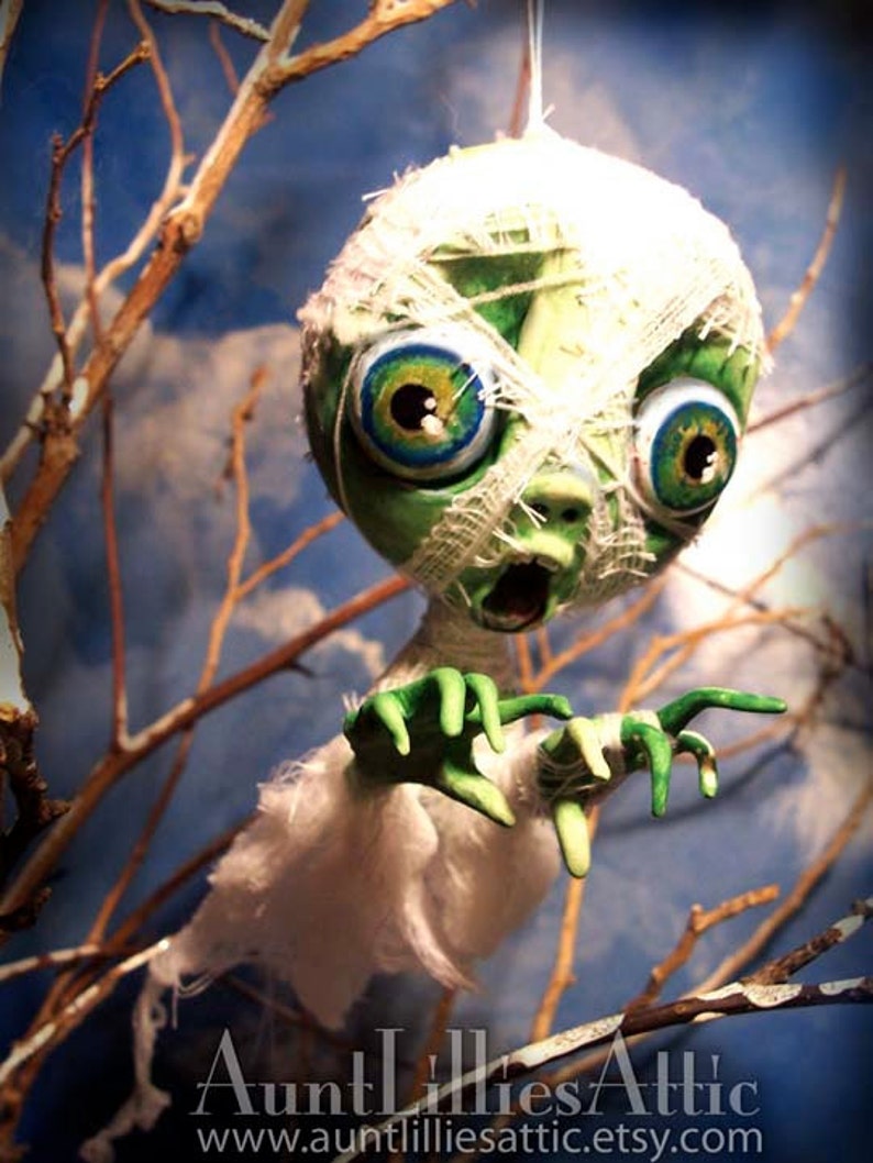 Halloween Ornament Mummy Zombie - Halloween Decoration - MADE TO ORDER - image 6