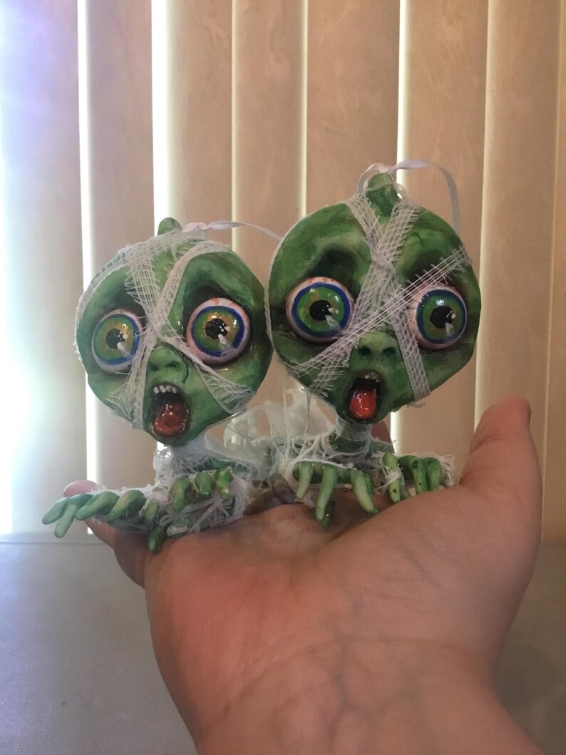 Halloween Ornament Mummy Zombie - Halloween Decoration - MADE TO ORDER - image 5