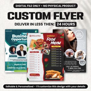 Custom Flyer Design | Personalized Digital Flyer for Business, Event or Salon | Custom Posters |Graphic Design Service | PDF, PNG, JPEG File