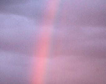 Rainbow Rising Through a Storm-Darkened Sky. Rainbow Photography. Digital Download