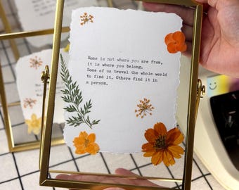 CUSTOM BRASS Hochzeit Gelübde Print, personalisierte COTTON Papier Gelübde Kunst, Verlobung oder Jahrestag Geschenk, Schreibtischständer, Liebesbrief Ständer, romantisch