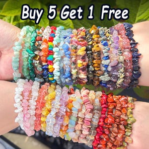 Pulsera de cristal hecha a mano, joyería de piedras preciosas naturales, pulsera de cristal elástica, pulsera de chakras de cristal curativo, regalo elegante para todos los días.