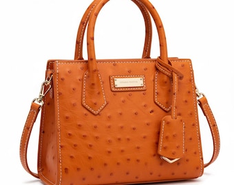 Damskie torby typu tote ze skóry strusia - luksusowe skórzane torebki - modna torebka