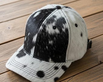 Handmade Cowhide Leather Baseball Cap Rustic Western Style caps for men women