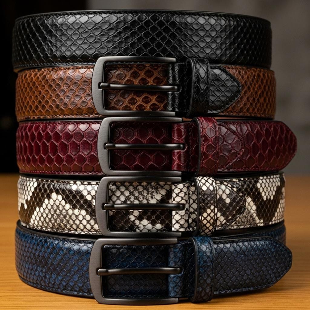 Blue Python Belt - Etsy display picture 2