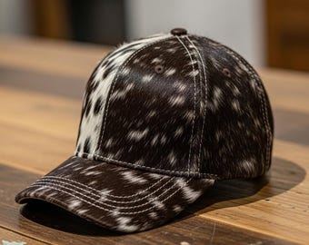 Real Leather Baseball Cap, Adjustable Cap, Handmade caps