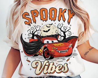Spooky Vibes Halloween , Lightning Car ,  Cars Sublimation Design, Trendy Halloween , Halloween Shirt, Trick Or Treat