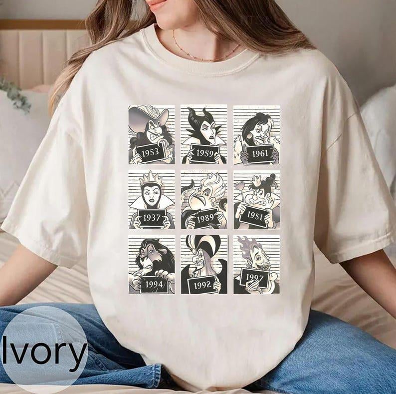 Retro Disney Villains 90S shirt, Vintage Ursula Evil Queen Cruella Shirts, Disneyworld Shirt, Disneyland Family Trip Shirt, Birthday Gift image 2