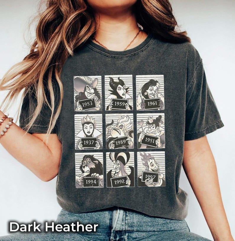 Retro Disney Villains 90S shirt, Vintage Ursula Evil Queen Cruella Shirts, Disneyworld Shirt, Disneyland Family Trip Shirt, Birthday Gift image 1