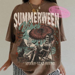 Summer Halloween , Funny Halloween , Gothic Halloween Summer , Halloween in Summer  Shirt Design, Spooky , Summer