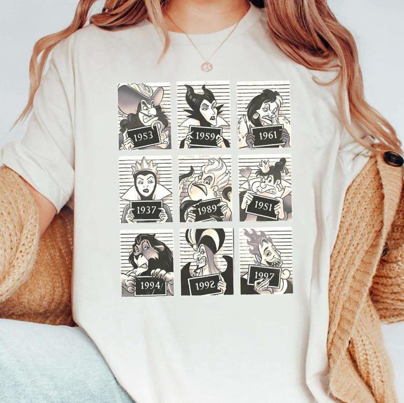 Retro Disney Villains 90S shirt, Vintage Ursula Evil Queen Cruella Shirts, Disneyworld Shirt, Disneyland Family Trip Shirt, Birthday Gift image 4