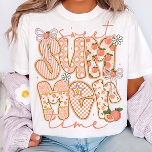 Sweet Summer Time , Peach Summer , Trendy Summer Vibes , Coquette Summer Shirt Design, Just Peachy , Girly Summer , Peach
