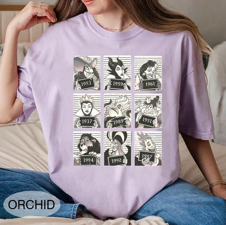 Retro Disney Villains 90S shirt, Vintage Ursula Evil Queen Cruella Shirts, Disneyworld Shirt, Disneyland Family Trip Shirt, Birthday Gift image 3