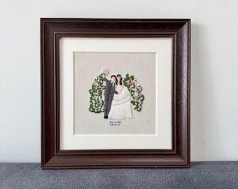 Personalized Wedding Gifts,Wedding Embroidery Decoration Painting,Embroidered Portrait from Photo,Engagement Gifts,Couple Christmas Gifts,