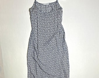 Reformation Jeans Floral Cowl Neck Slip Midi Dress XS Black White 90s Minimalist