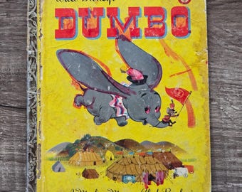 Vintage 1958 Walt Disney Dumbo Mickey Mouse Club Book Simon & Schuster