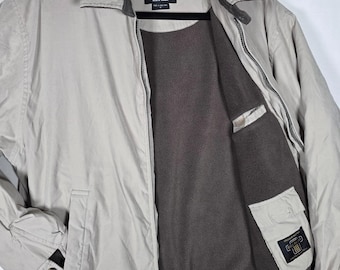 True Vintage Bill Blass Black Label Windbreaker Jacket Mens M Tan Gorpcore Y2K