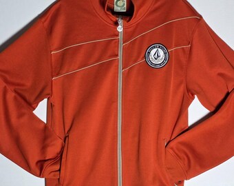 Vintage 2006 Volcom V Line Science Track Jacket Orange Skater Y2K XXL 2XL