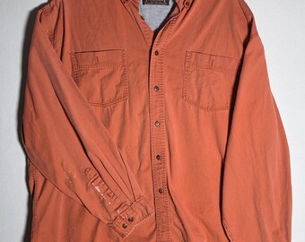 Vintage Greatland Apparel Burnt Orange Rust Utility Work Shirt Shacket XL