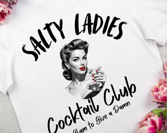 Retro Too Glam To Give A Damn Shirt Vintage Martini Pin Up Girl Tee for Women Comfort Colors Sassy Attitude Shirt Sassy Grandma Gift Unique